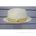 Chapeaux de soleil Fedora en tresse de papier fin